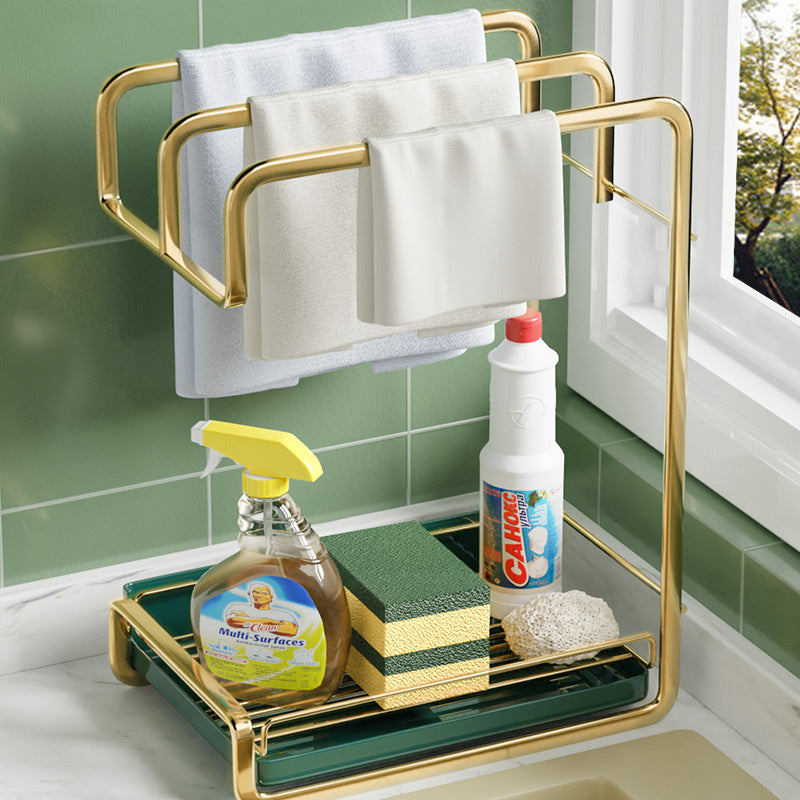 Cast Iron Sponge Holder with Drain Tray