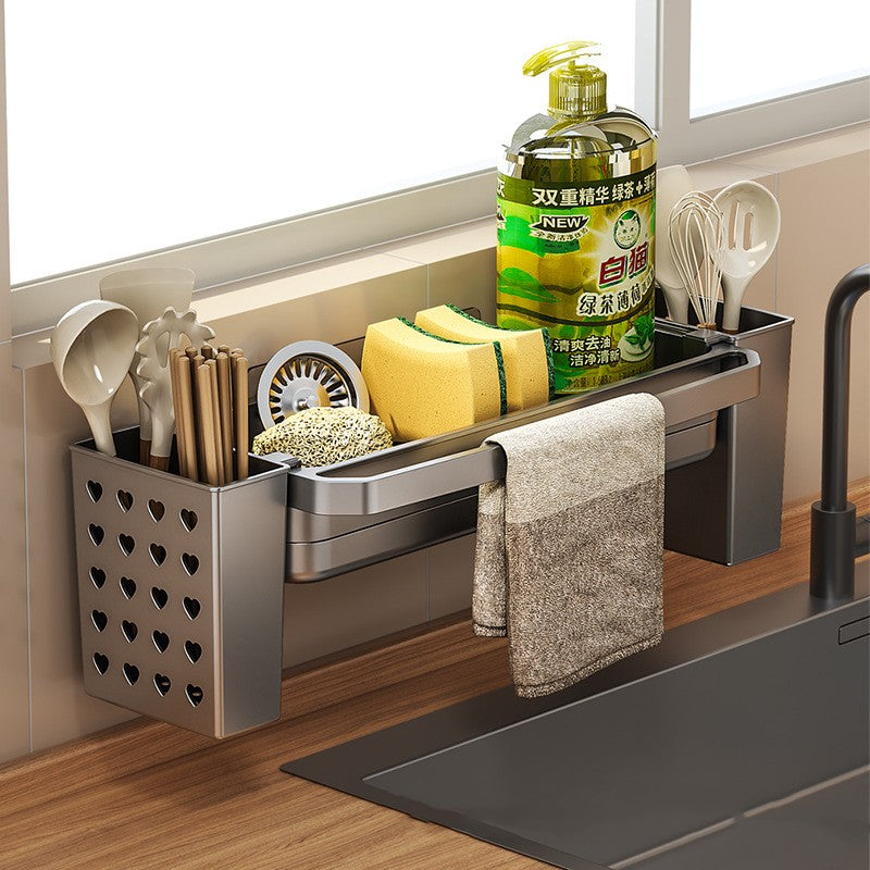 Over-the-Sink Dishcloth and Sponge Rack