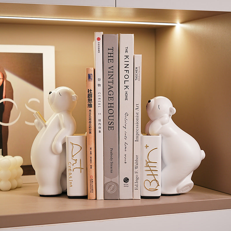 Reading Bear Bookends