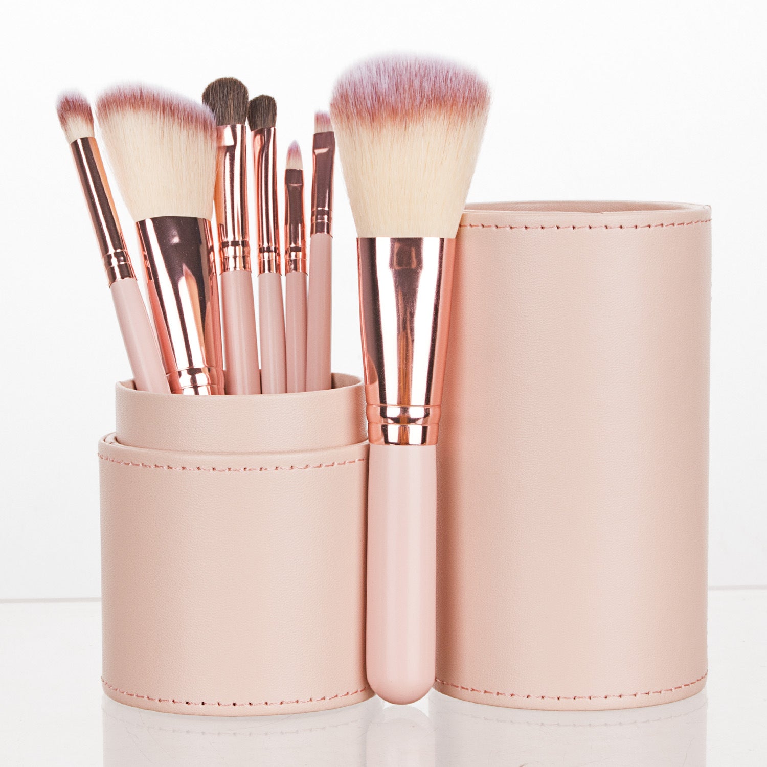 7-Piece Mini Makeup Brush Set with Holder