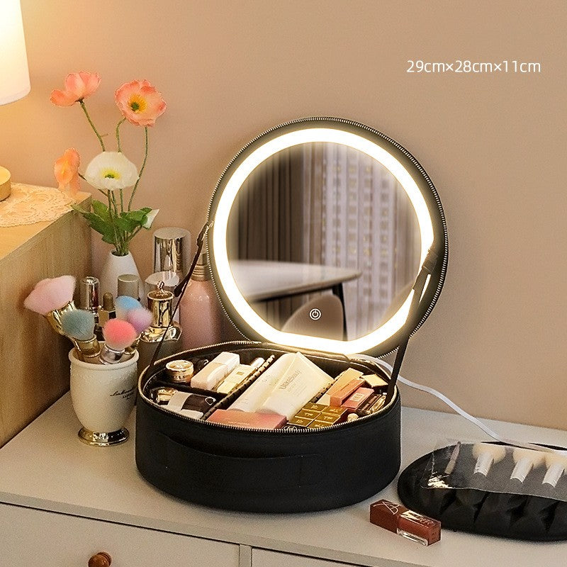 LED Mirror Makeup Bag