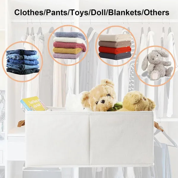 Foldable Fabric Storage Bins, 3 Pack