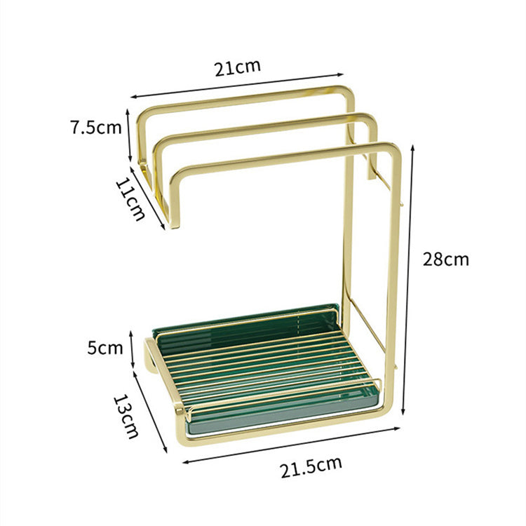 Cast Iron Sponge Holder with Drain Tray