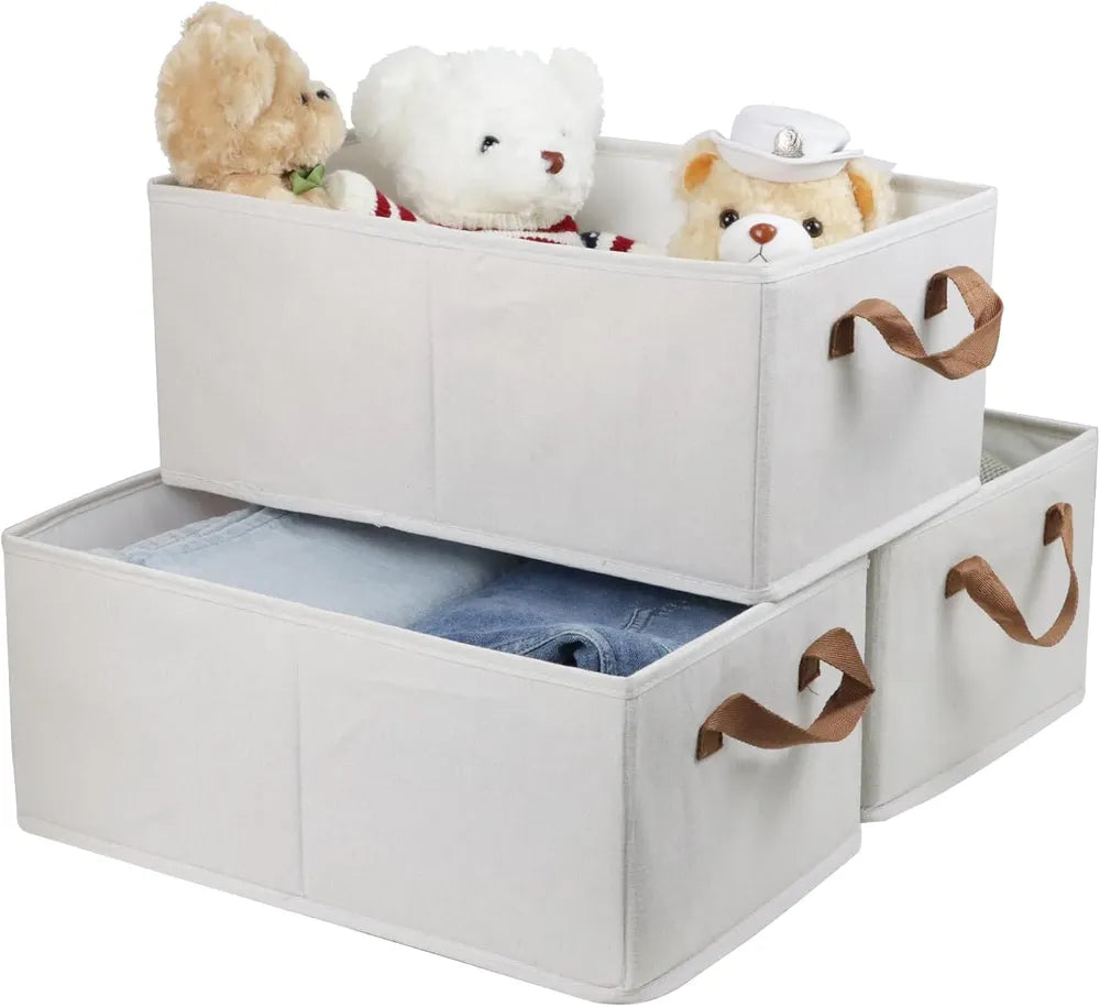 Foldable Fabric Storage Bins, 3 Pack