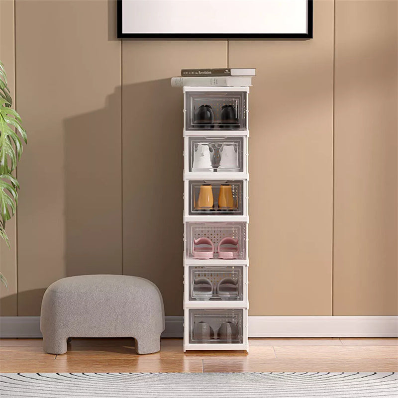 6-Tier Stackable Foldable Shoe Organizer