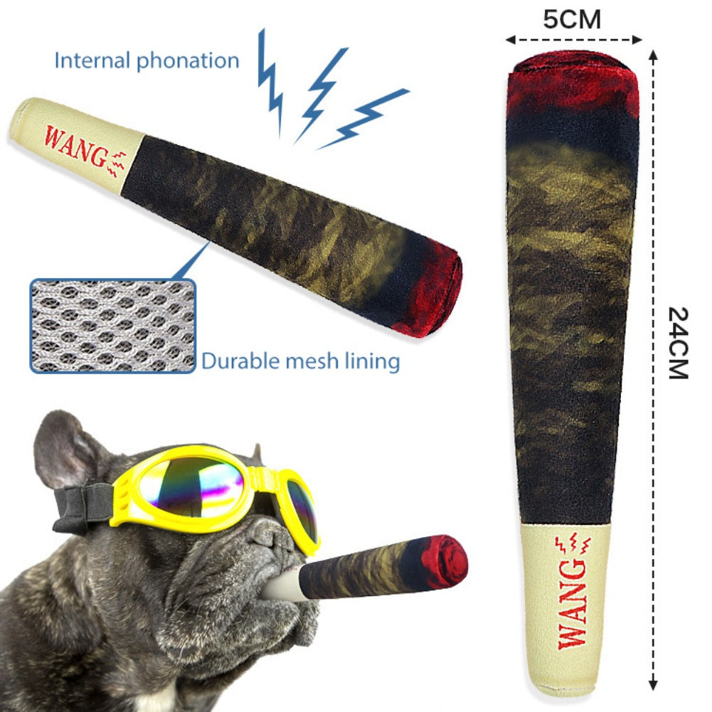 Plush Cigar Squeaky Dog Toy