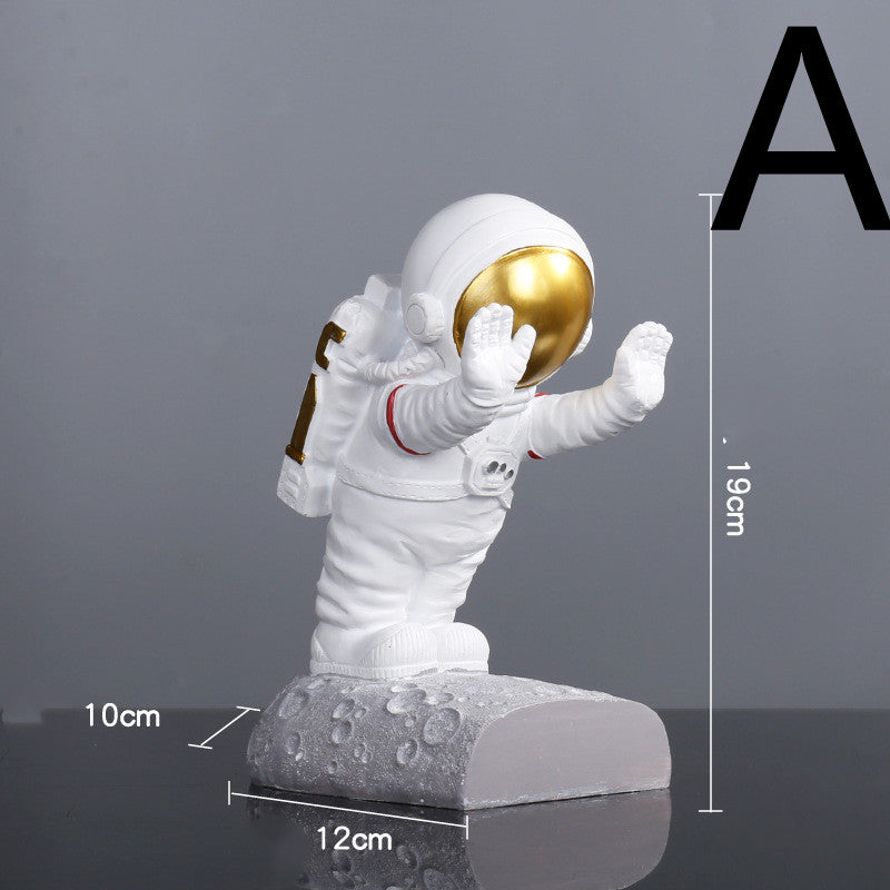Astronaut Figurine Decor, Gold or Silver