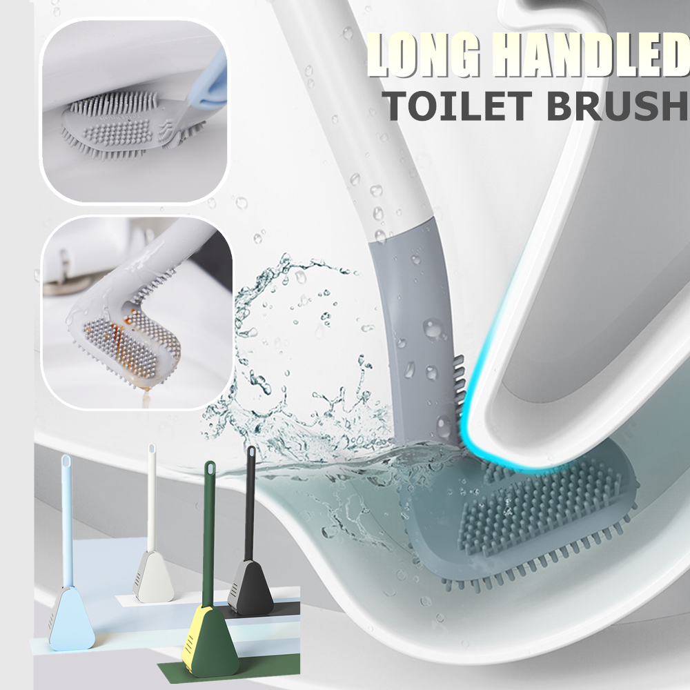Silicone Golf-Head Toilet Brush with Wall Holder