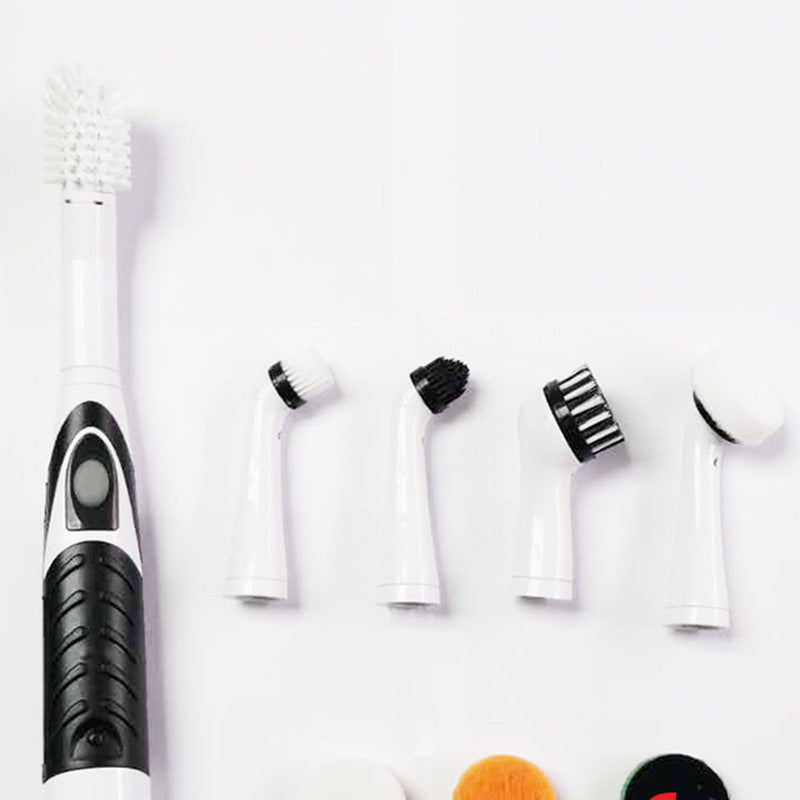 Cordless Electric Scrub Brush with 5 Heads