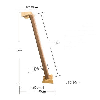 Wall-Mounted Wooden Cat Shelf