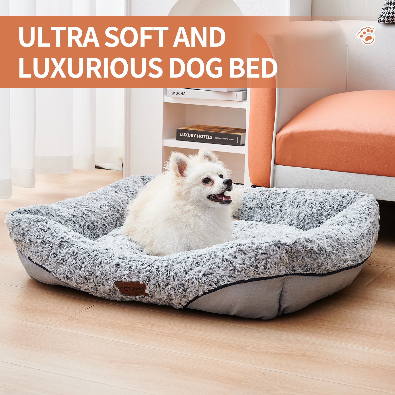 Swirl Velvet Pet Sofa Bed