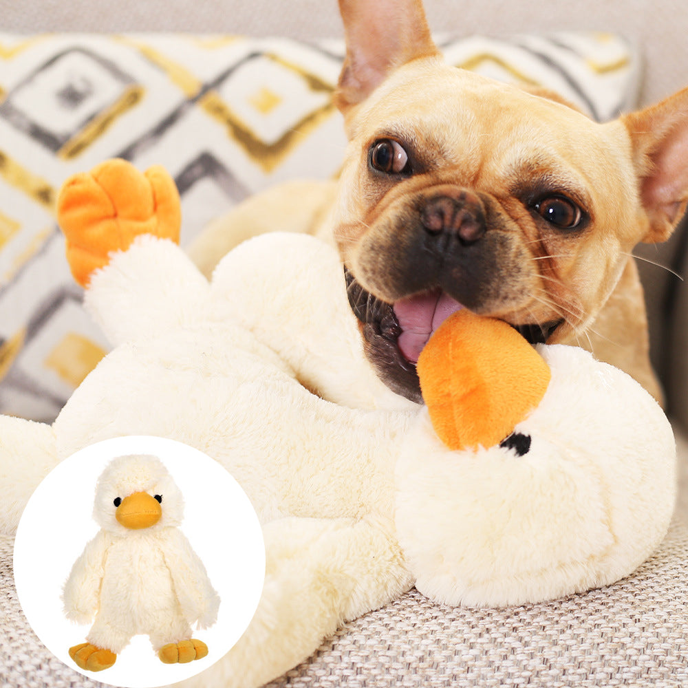 Plush Squeaky Duckling Dog Toy