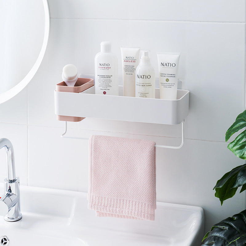 2-Tier Wall-Mounted Bathroom Storage Rack