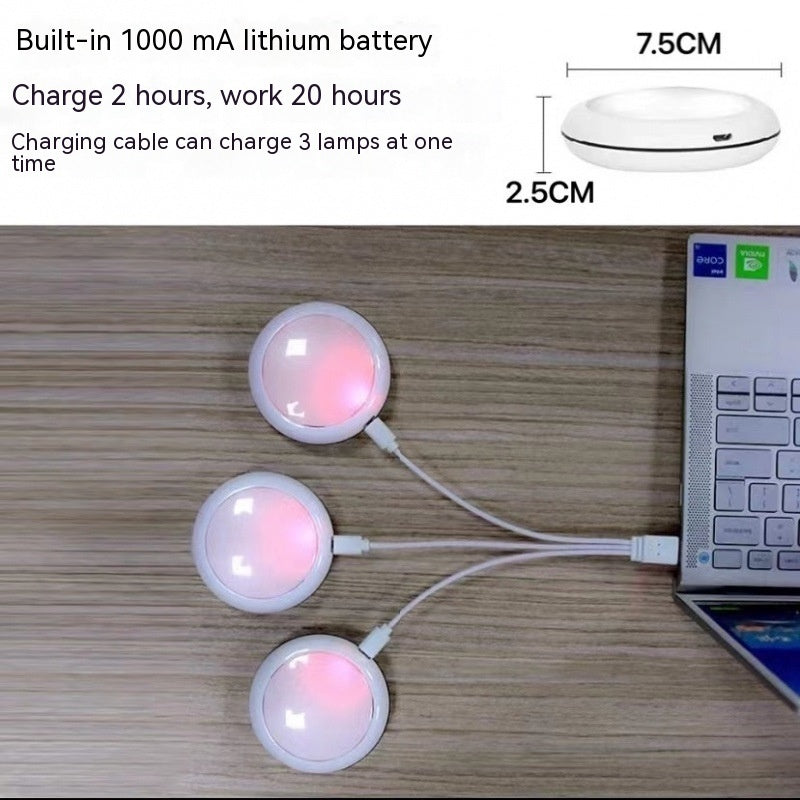 Rechargeable LED Cabinet Lights with Remote, 16 Colors