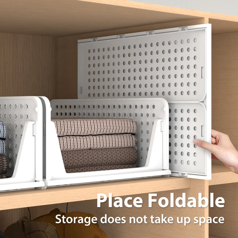 Stackable Pull-Out Closet Organizer, 4 Pack