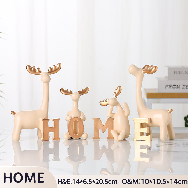 Resin Deer Family Figurine