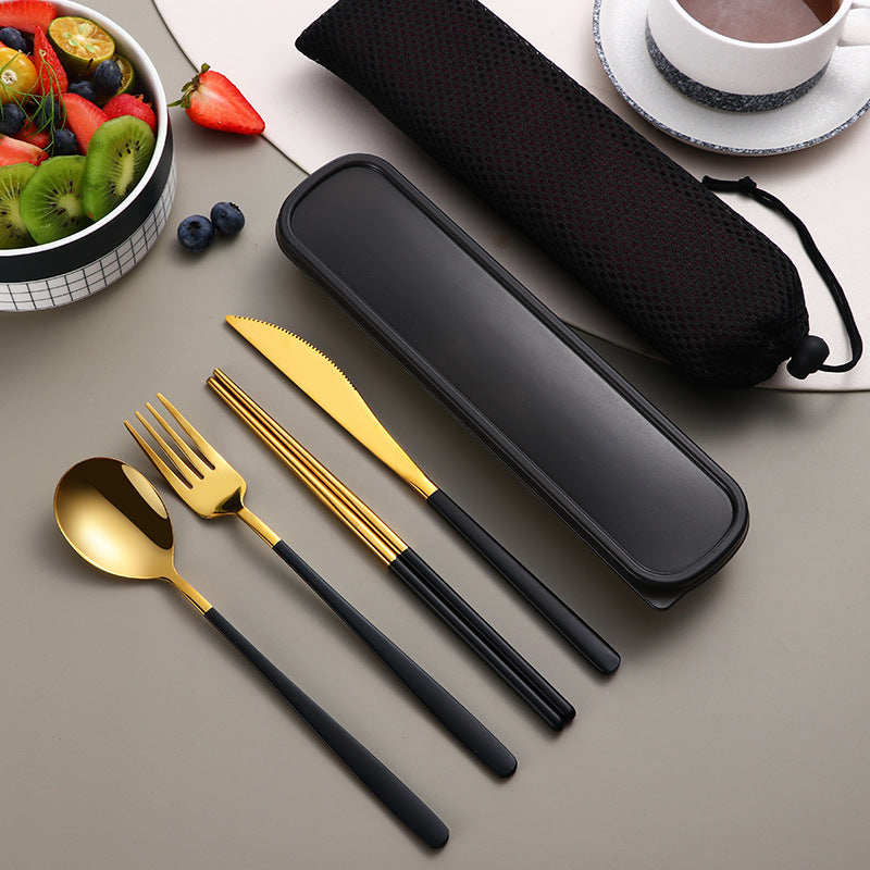 Portable Stainless Steel Cutlery Set with Case