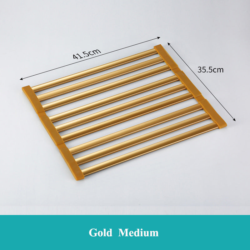 Foldable Aluminum Sink Drain Rack