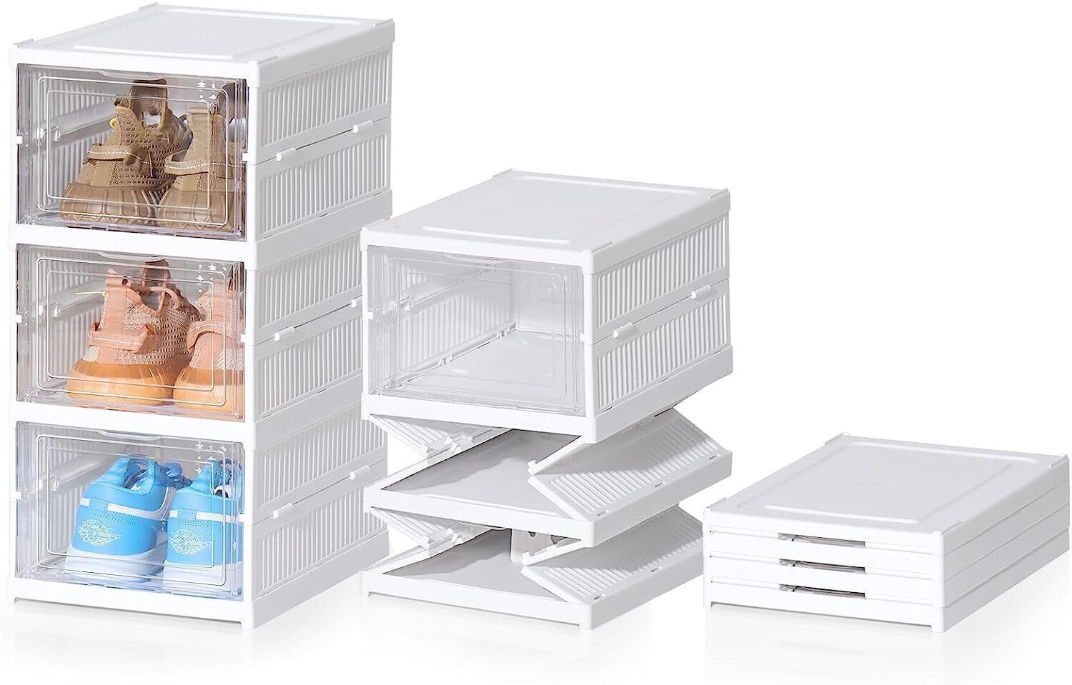 6-Tier Stackable Foldable Shoe Organizer