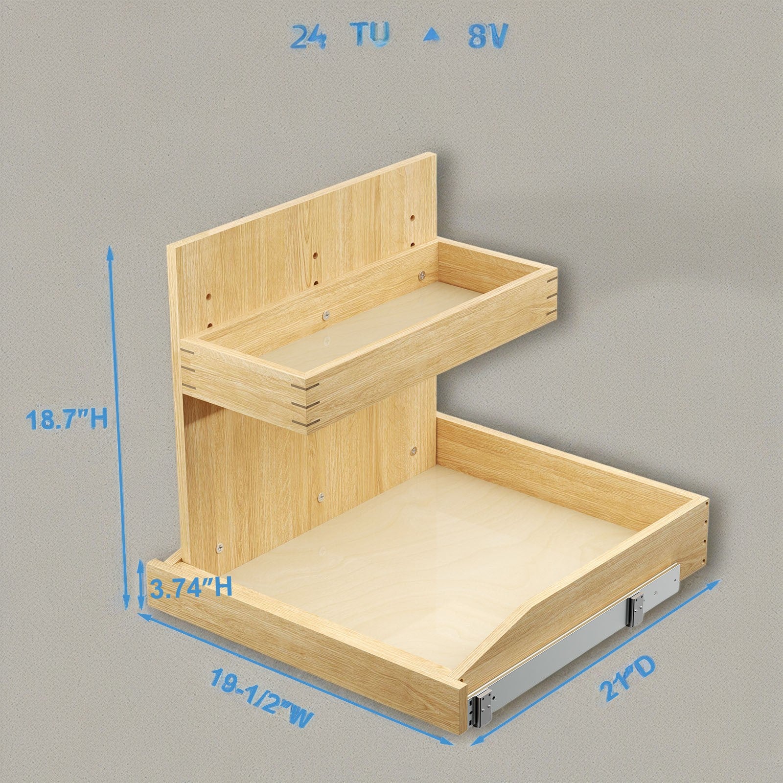 2-Tier Wooden Pull-Out Under-Sink Organizer