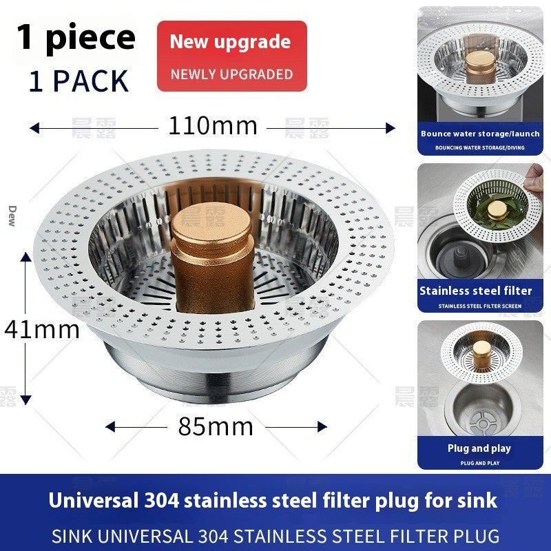 Stainless Steel Pop-Up Sink Strainer