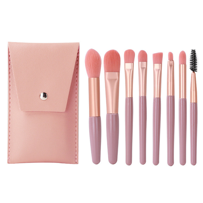 8-Piece Travel Makeup Brush Set with Case