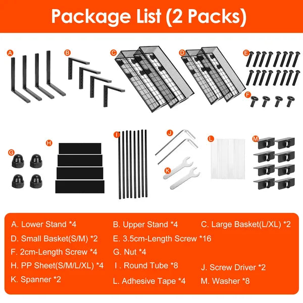 2-Tier Under-Sink Organizer with Pull-Out Baskets, 2 Pack