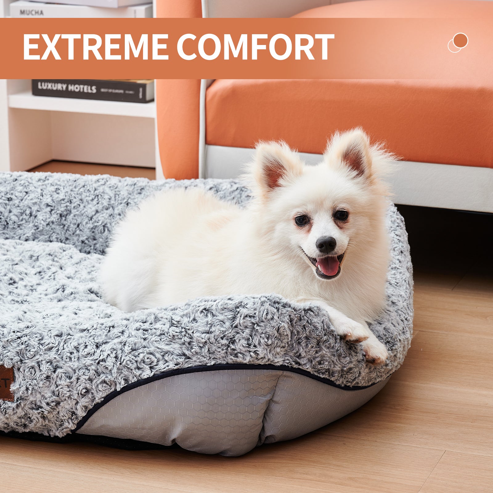 Swirl Velvet Pet Sofa Bed