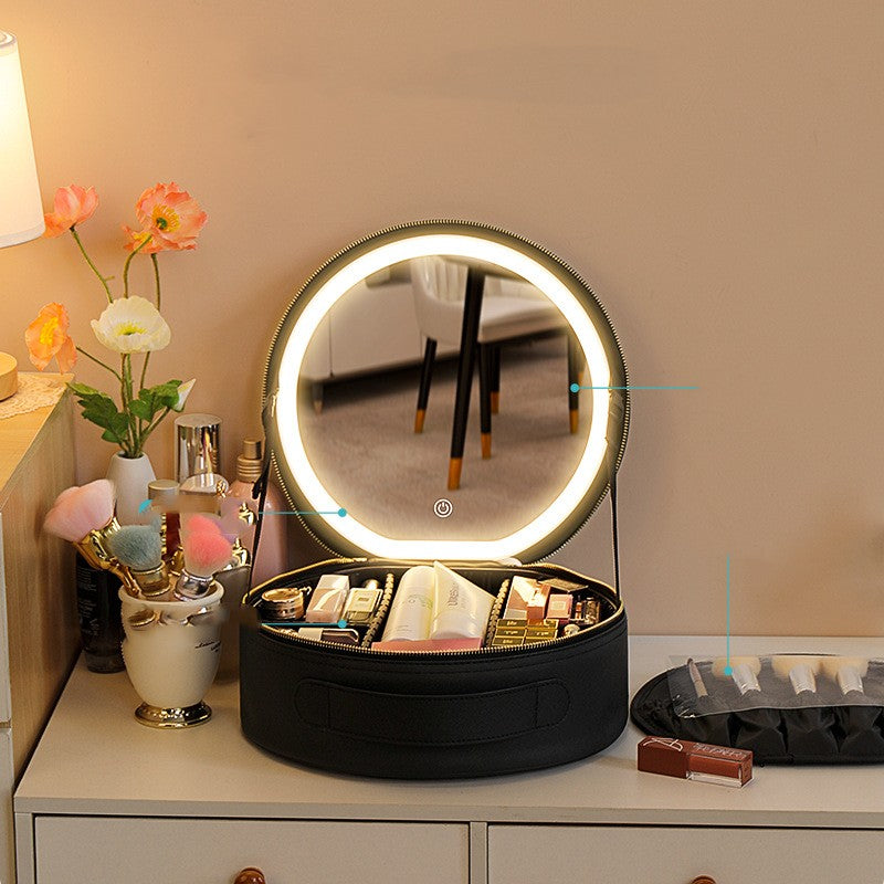 LED Mirror Makeup Bag