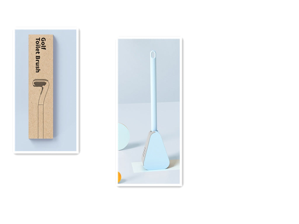 Silicone Golf-Head Toilet Brush with Wall Holder