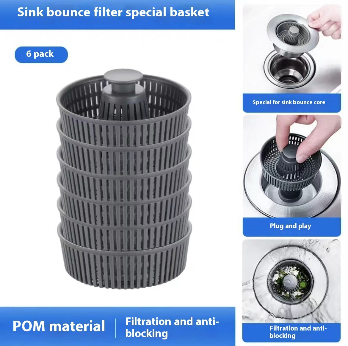 Stainless Steel Pop-Up Sink Strainer