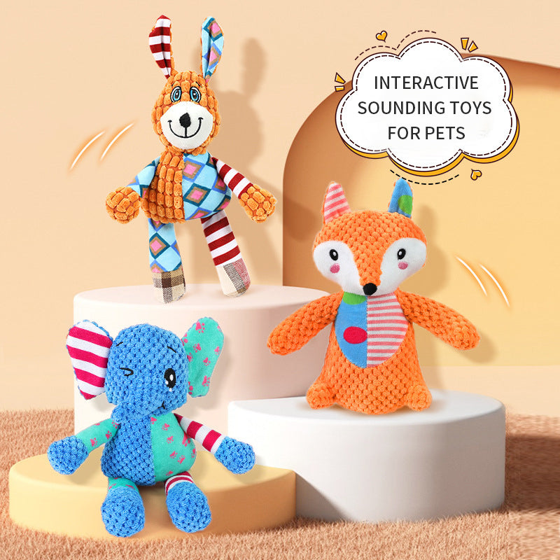 Squeaky Crinkle Plush Dog Toy