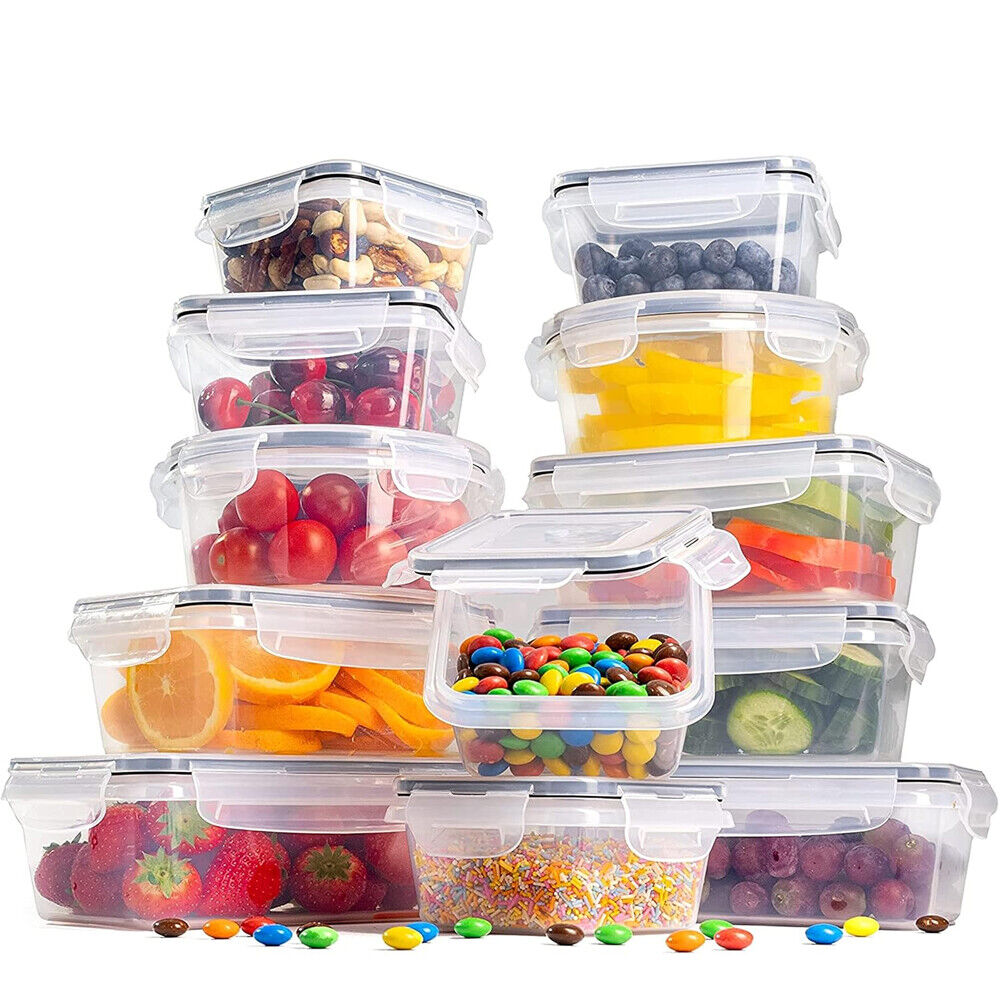 24-Piece Clear Food Storage Containers with Lids
