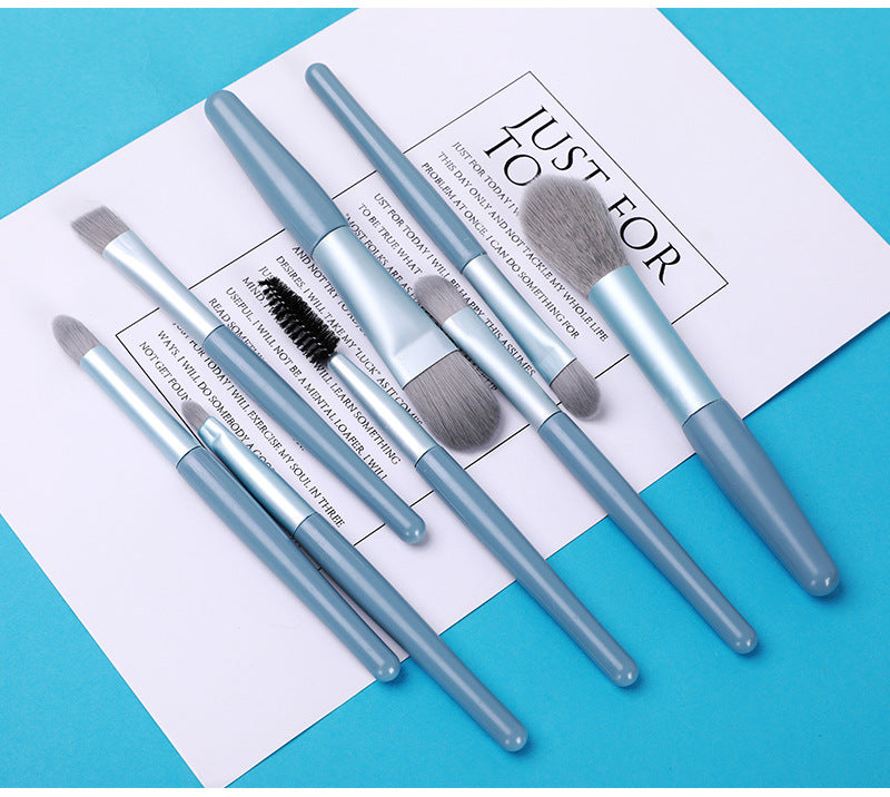8-Piece Travel Makeup Brush Set with Case