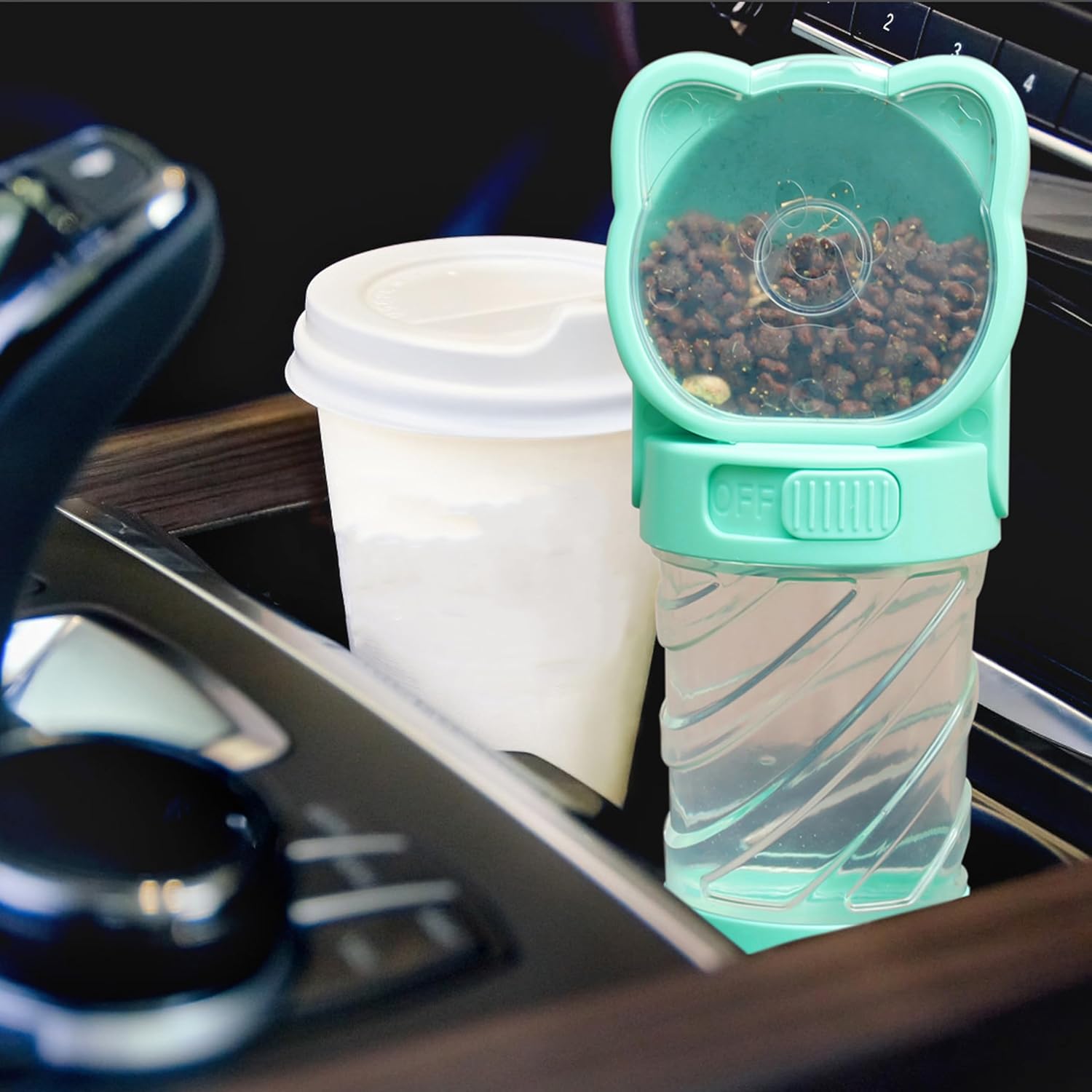 3-in-1 Portable Pet Water Bottle with Food Container
