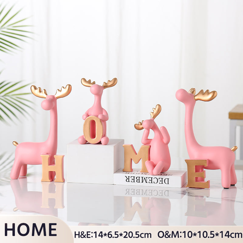 Resin Deer Family Figurine