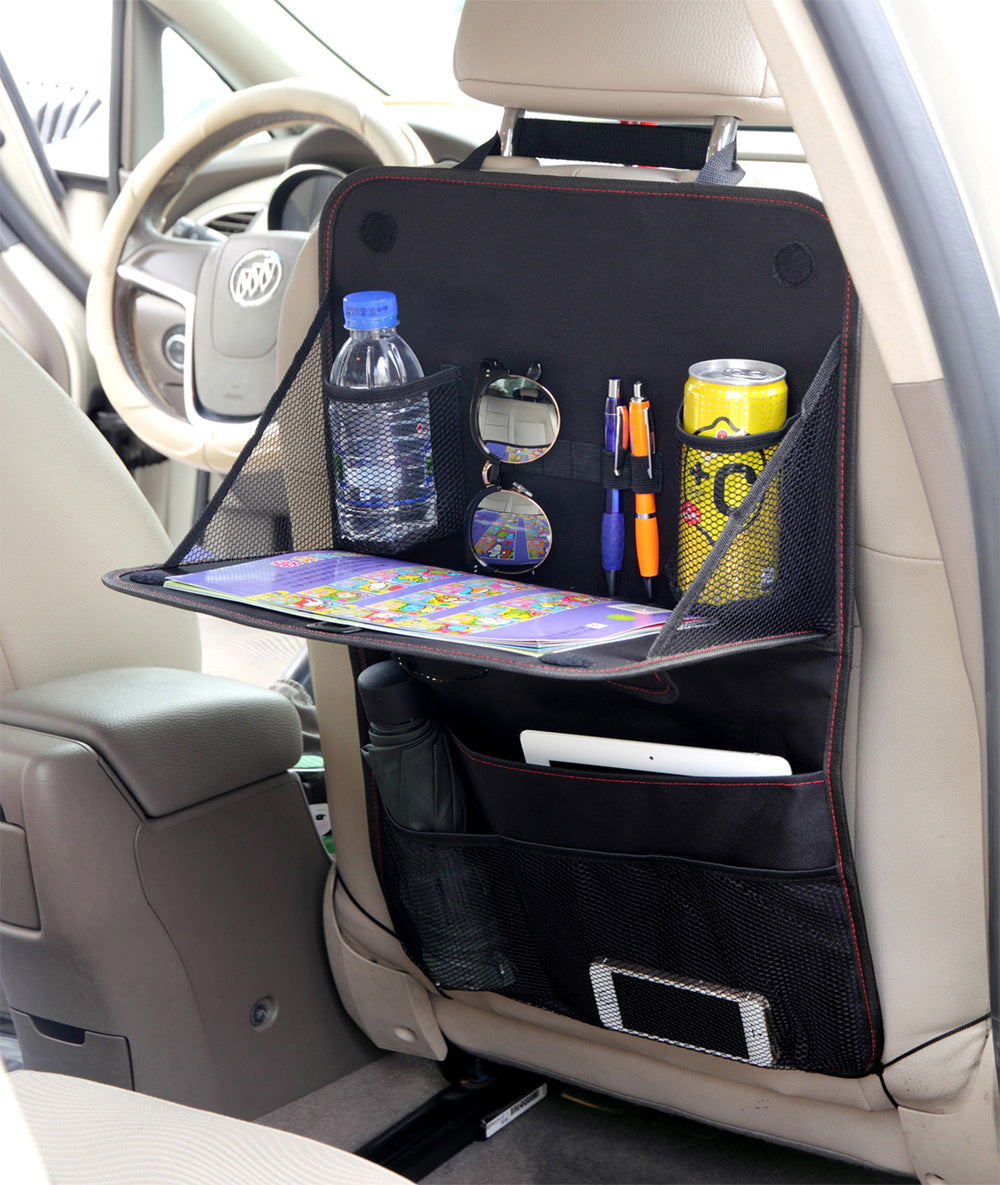 Car Seat Back Organizer with Fold-Down Tray