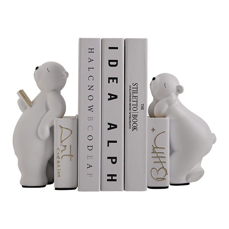 Reading Bear Bookends