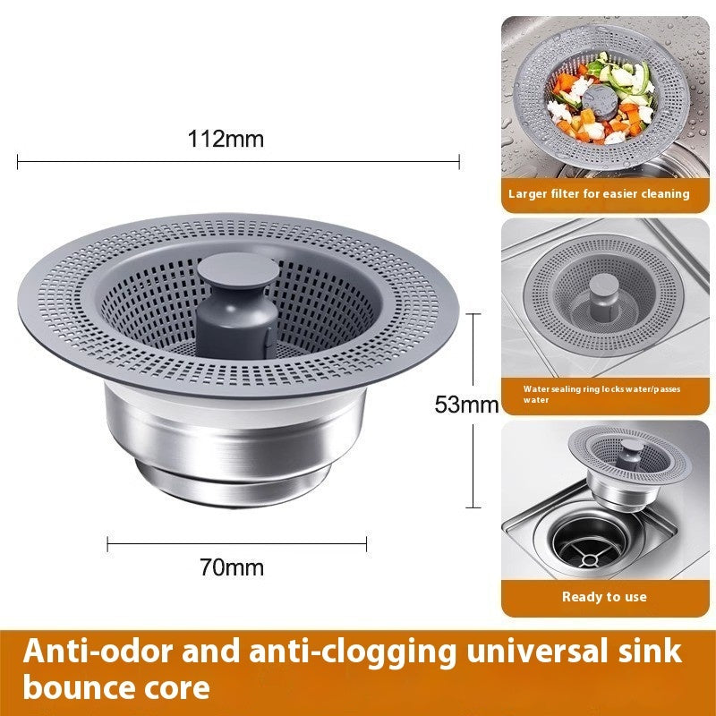 Stainless Steel Pop-Up Sink Strainer